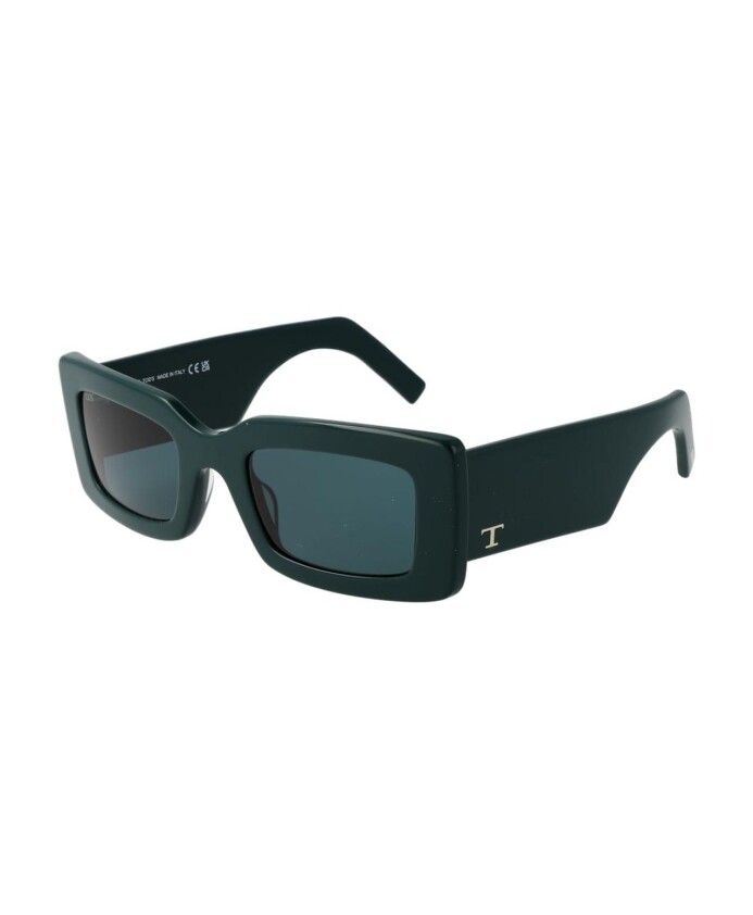 lunettes-de-soleil-rectangle-vertes-avec-verres-bleus