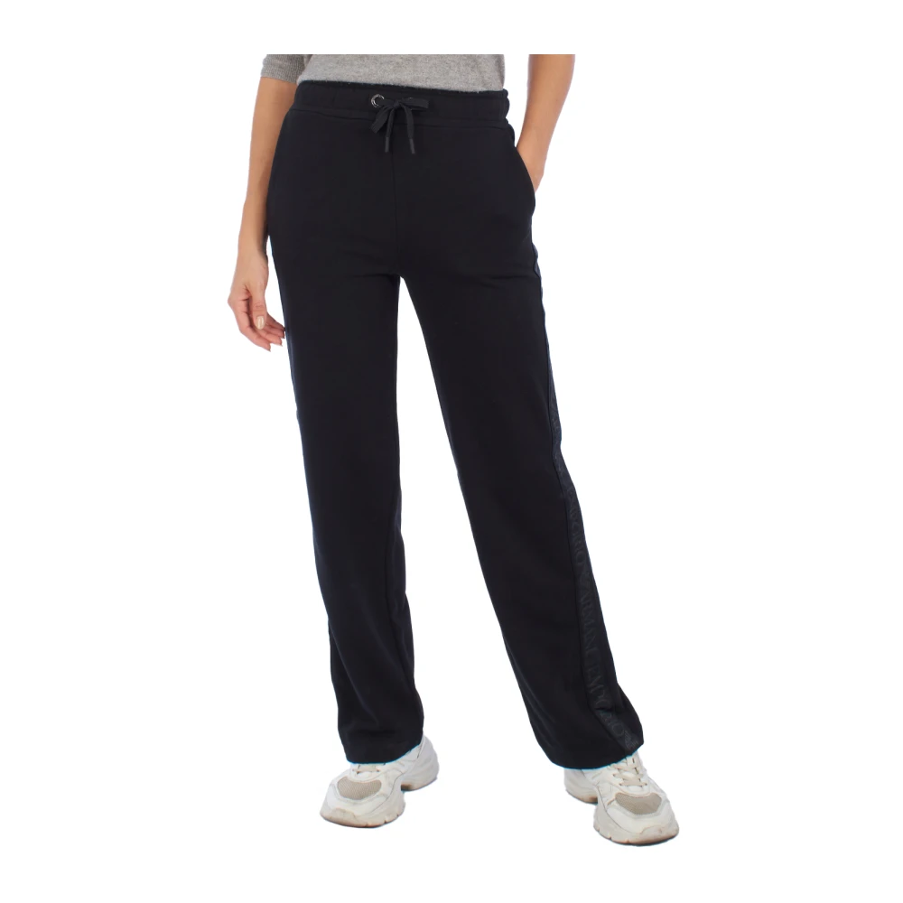 Emporio Armani Women's Black Straight Trousers - Sweatpants - 4XL - Trousers
