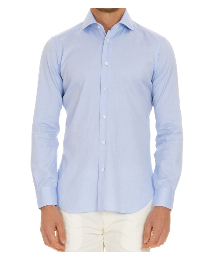 chemise-en-coton-rayee-bleu-clair-sur-mesure
