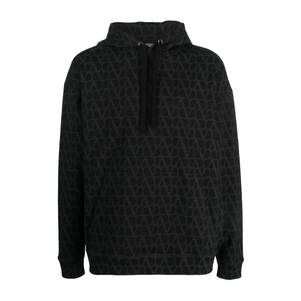 Valentino Garavani Men's Black Hoodies, M, Toile Iconographe Hoodie