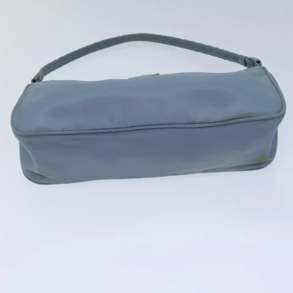 Prada Vintage Pre-owned Nylon pouches Blue Dames