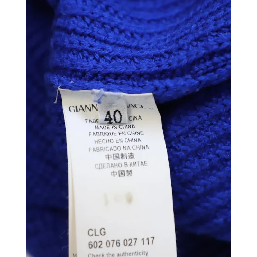 Versace Pre-owned Wool dresses Blue Dames
