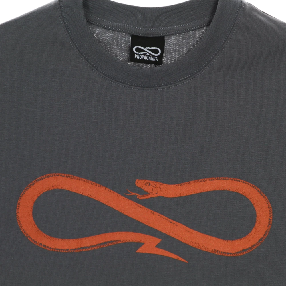 Propaganda Logo Tee Grijs Korte Mouw T-shirt Gray Heren