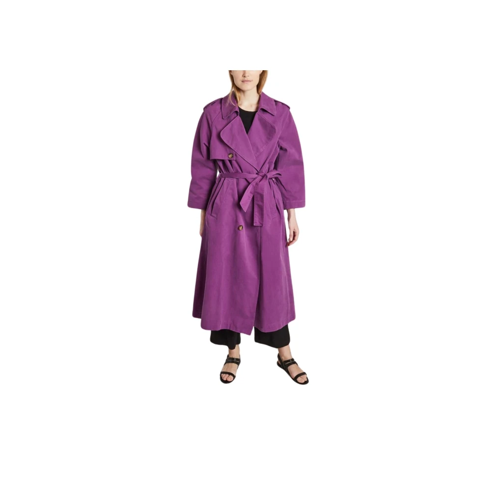 Modetrotter Paarse Swan Trenchcoat Purple Dames