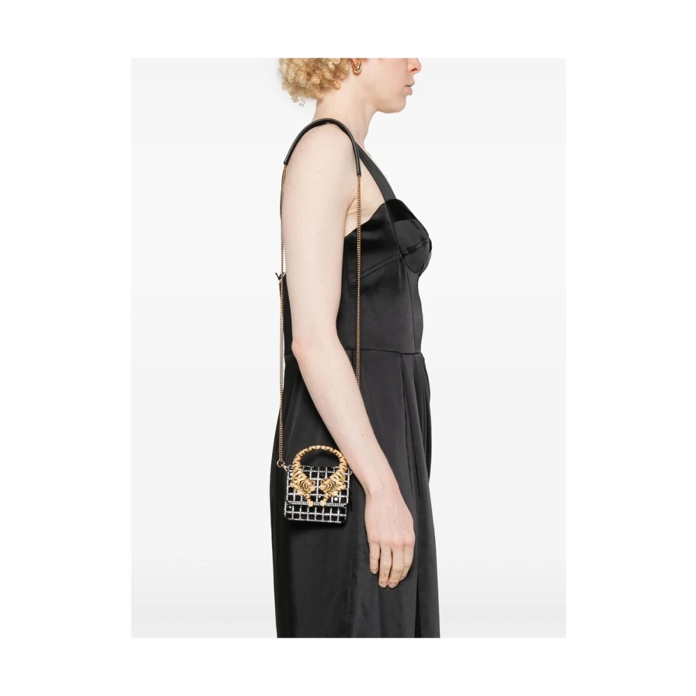 Roberto Cavalli Zwarte Kristallen Schoudertas Black Dames