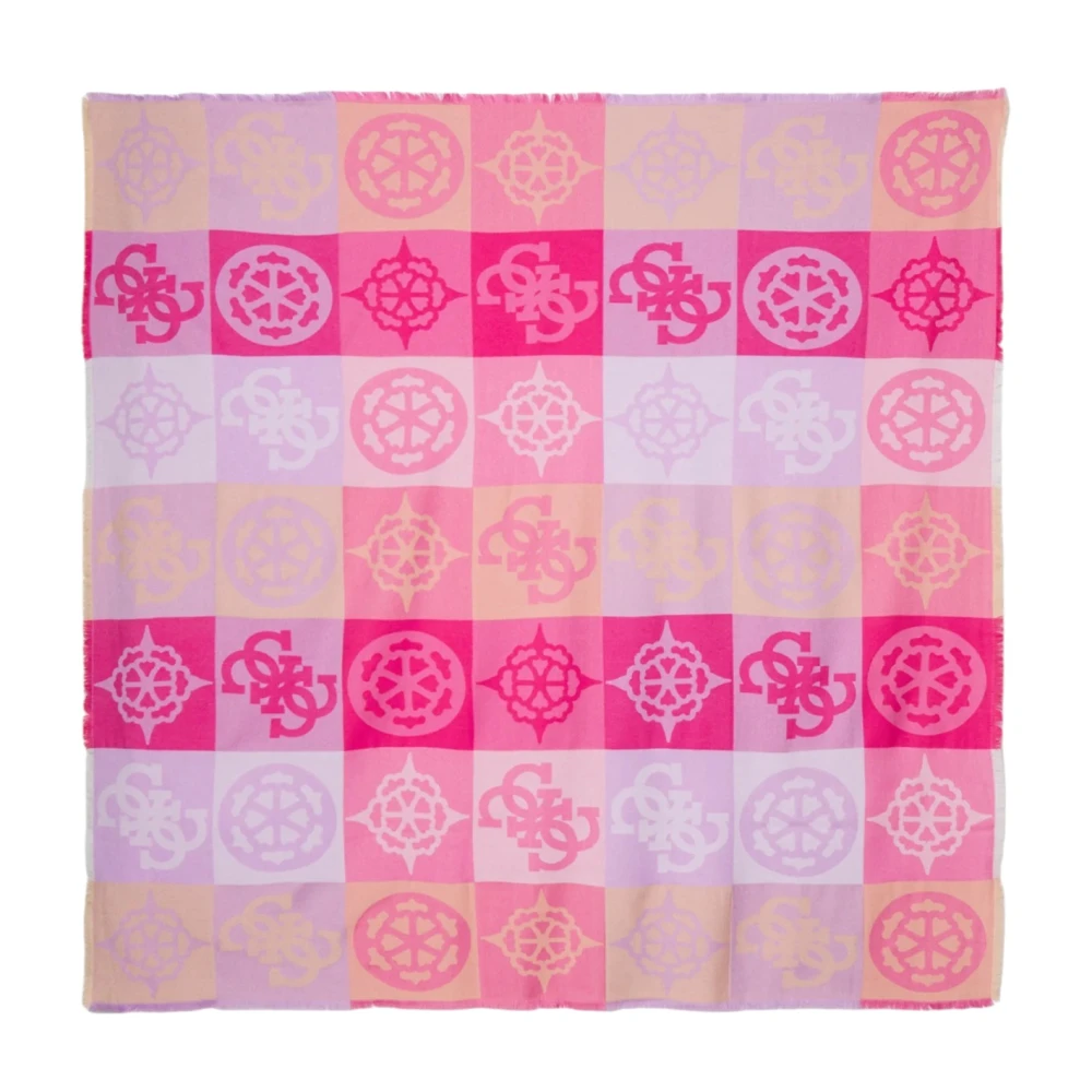 Guess Women's Multicolor Scarves, One Size, Logo Print Scarf
