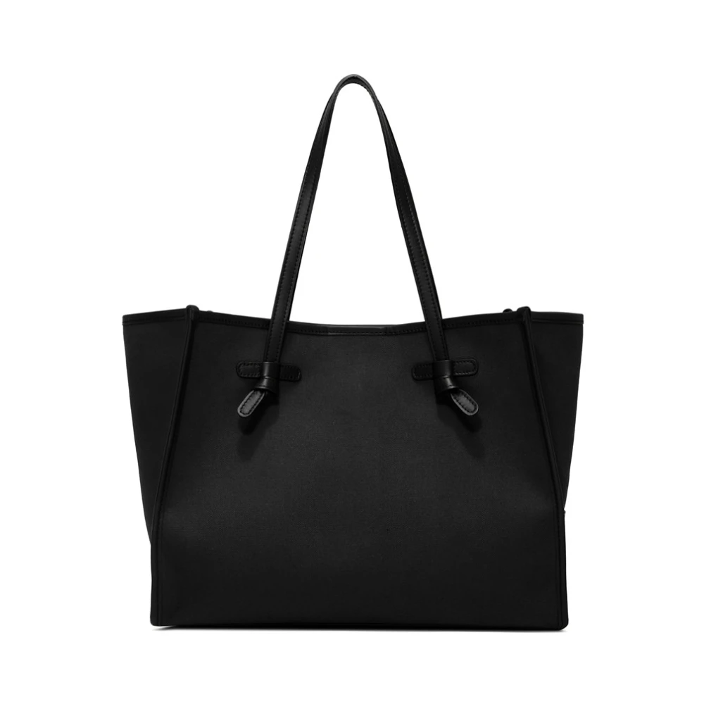 Gianni Chiarini Canvas handtas met leren handvatten Black Dames
