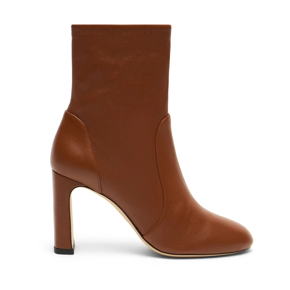 Stuart Weitzman Brown Heeled Boots, Female, 8 Uk, Babette Bootie 85