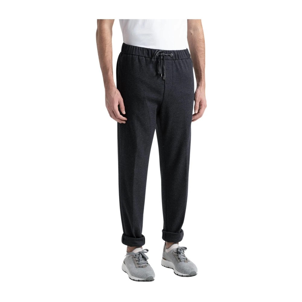 PESERICO Katoenmix joggers Black Heren