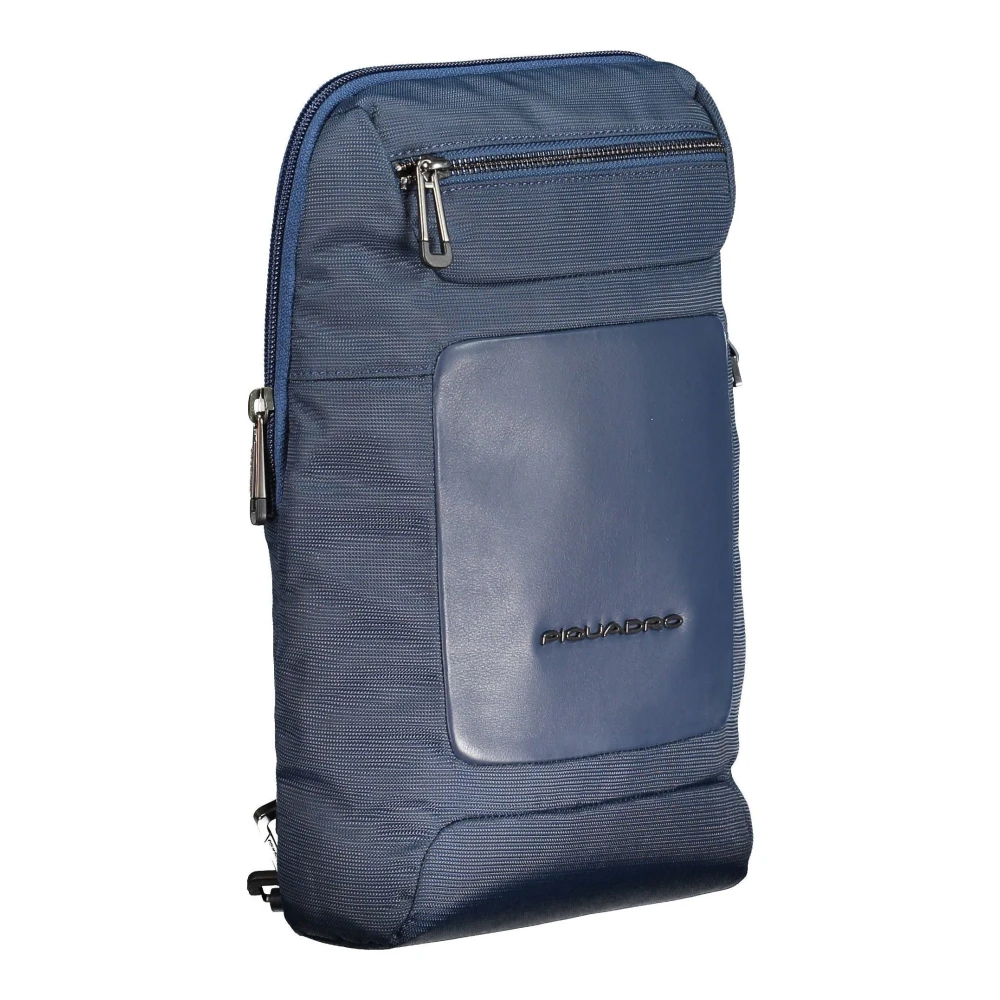 Piquadro Blauwe Schoudertas met Ritssluiting Blue Dames