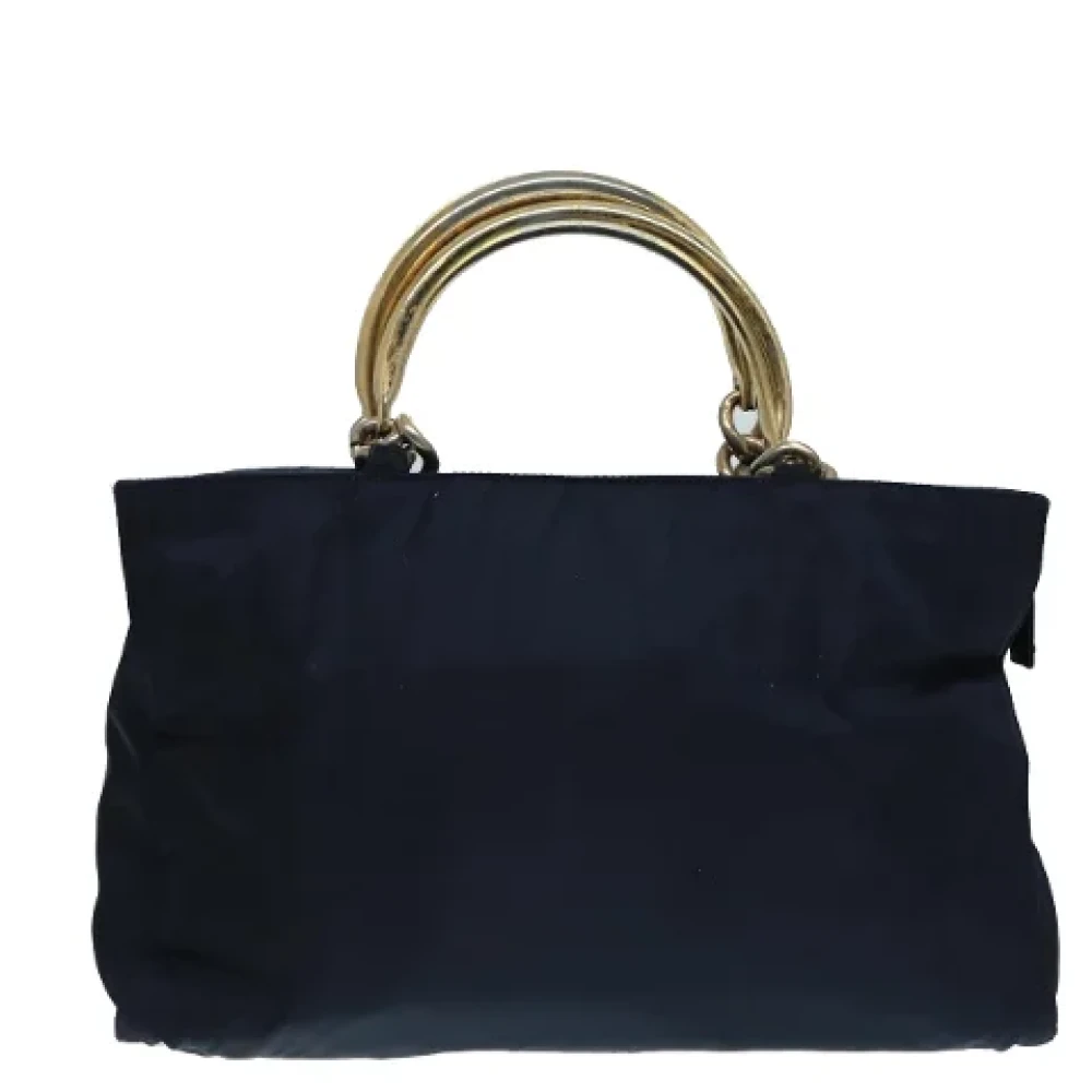 Prada Vintage Pre-owned Nylon handbags Blue Dames