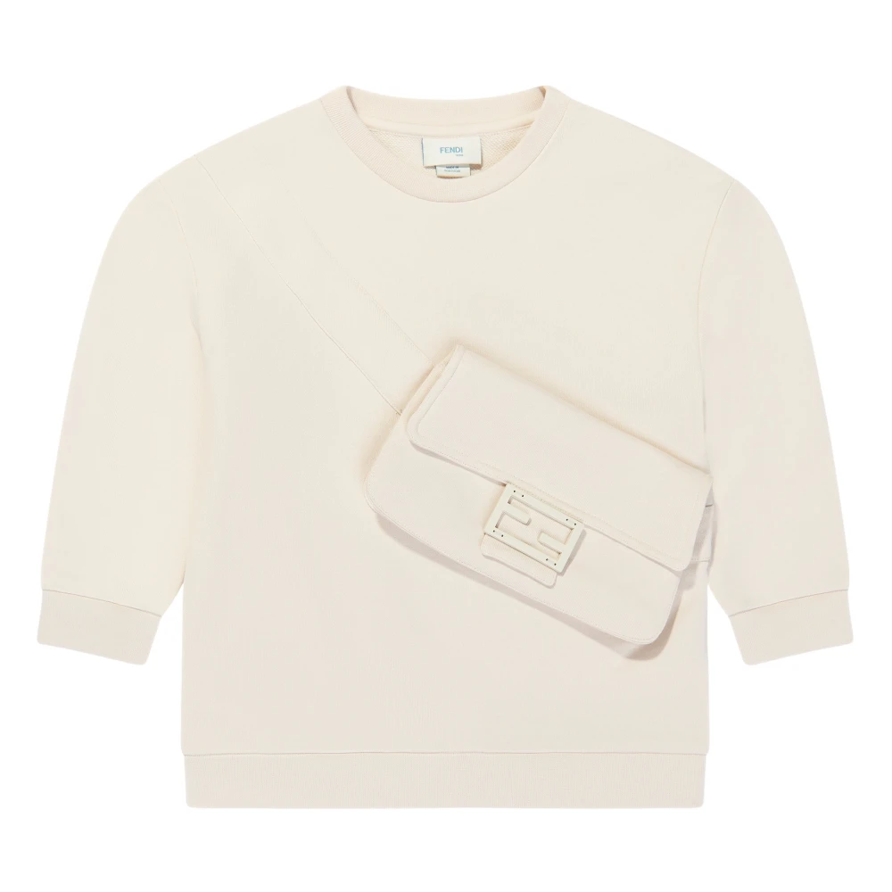 Fendi Unisex Beige Baguette Bag Sweatshirt