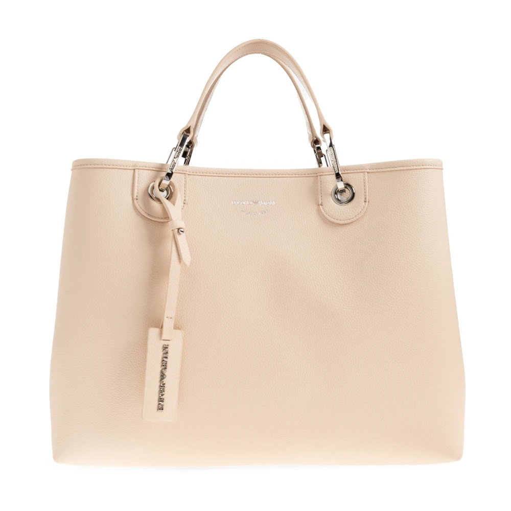 Emporio Armani Vrouw Roze Tassen Dames, One Size, Leer, Medium My Ea Shopper Bag Met Hertenprint