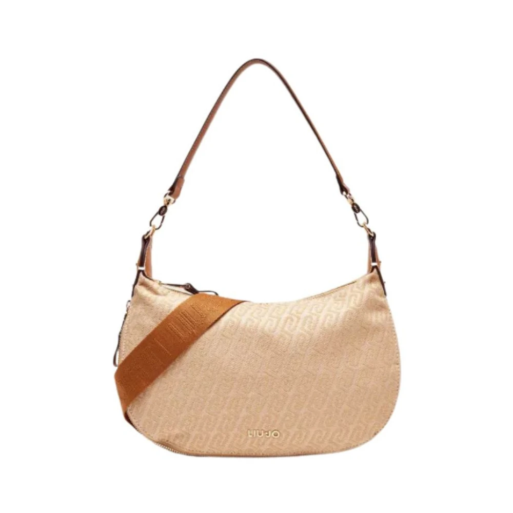 Liu Jo Donna Beige - Borsa A Spalla Media In Jacquard - Bags - One Size