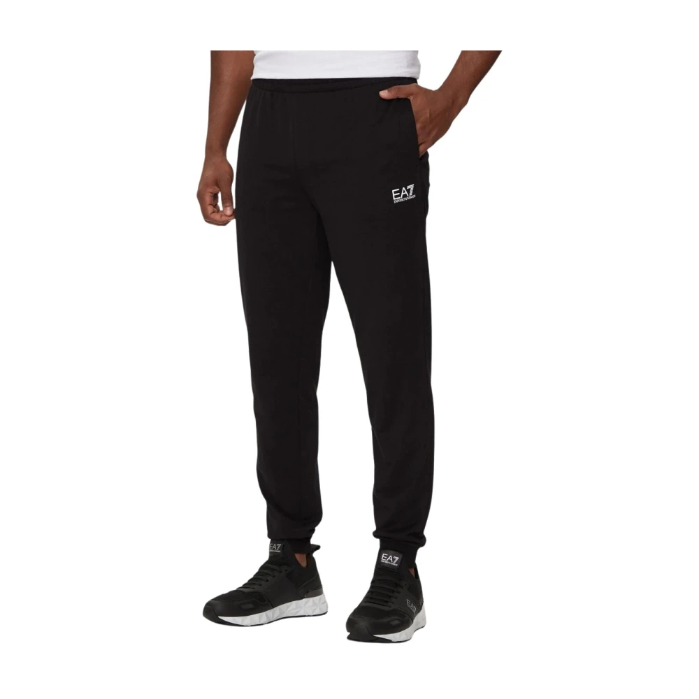 Emporio Armani Ea7 Mannelijk Zwart Broeken Heren, 2XL, Katoen, Core Identity Cotton Joggers