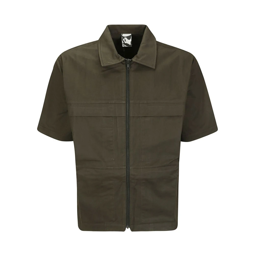 Gr10K Ritssluiting Polo Shirt in Aardebruin Brown Heren