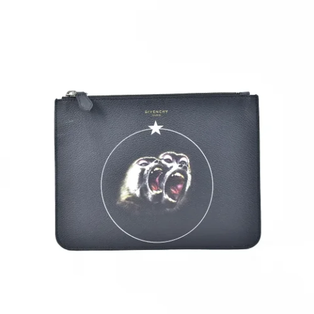 Givenchy Pre-owned Canvas clutches Black Dames