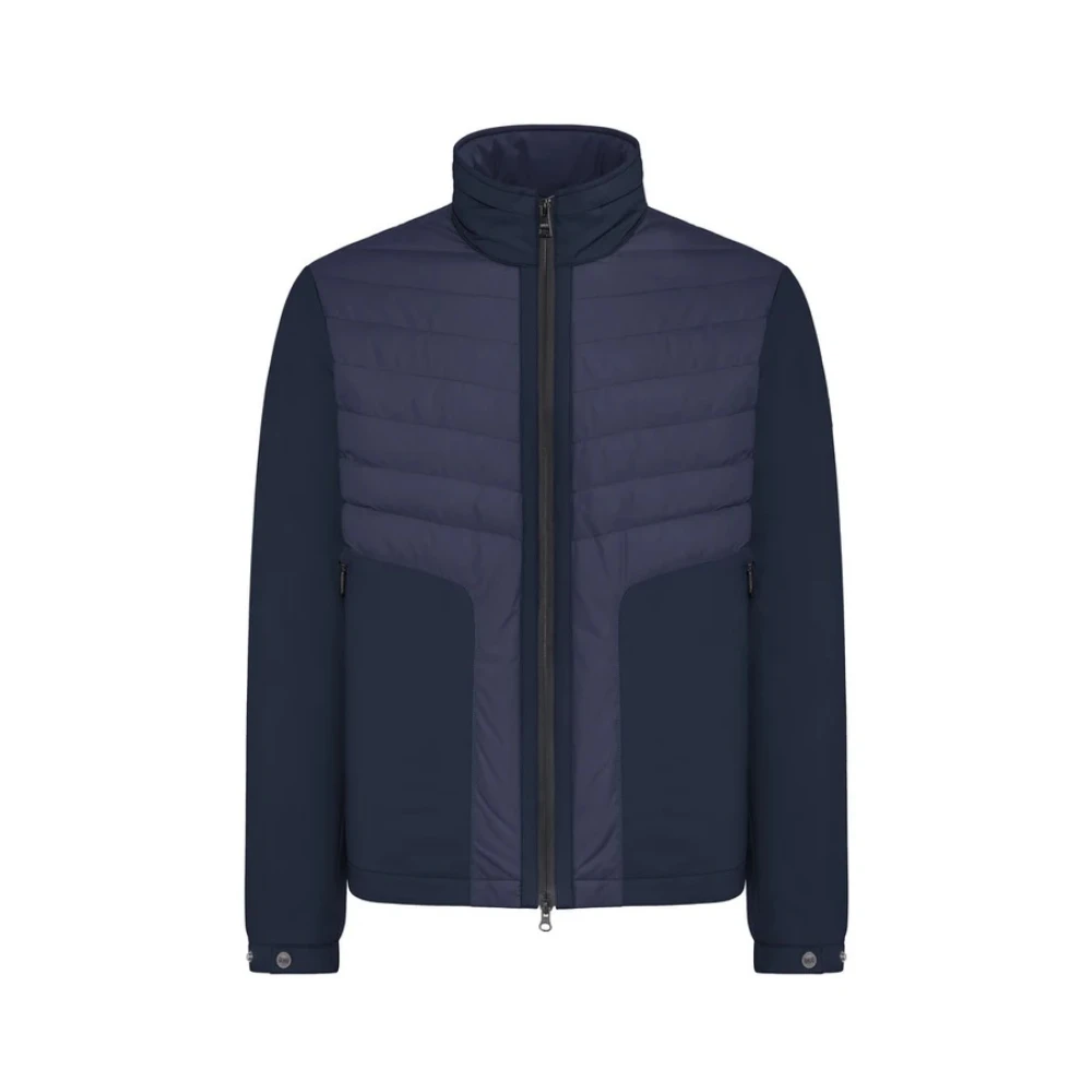 Duno Hybride Puffer en Stretch Fabric Jas Blue Heren