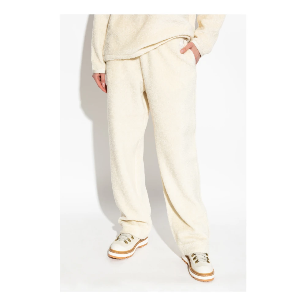 Moncler Broek met logo Beige Dames