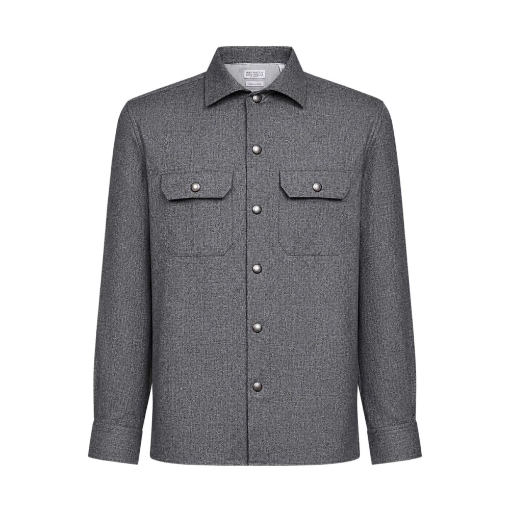 Brunello Cucinelli , Herren, Shirts, Grau, L