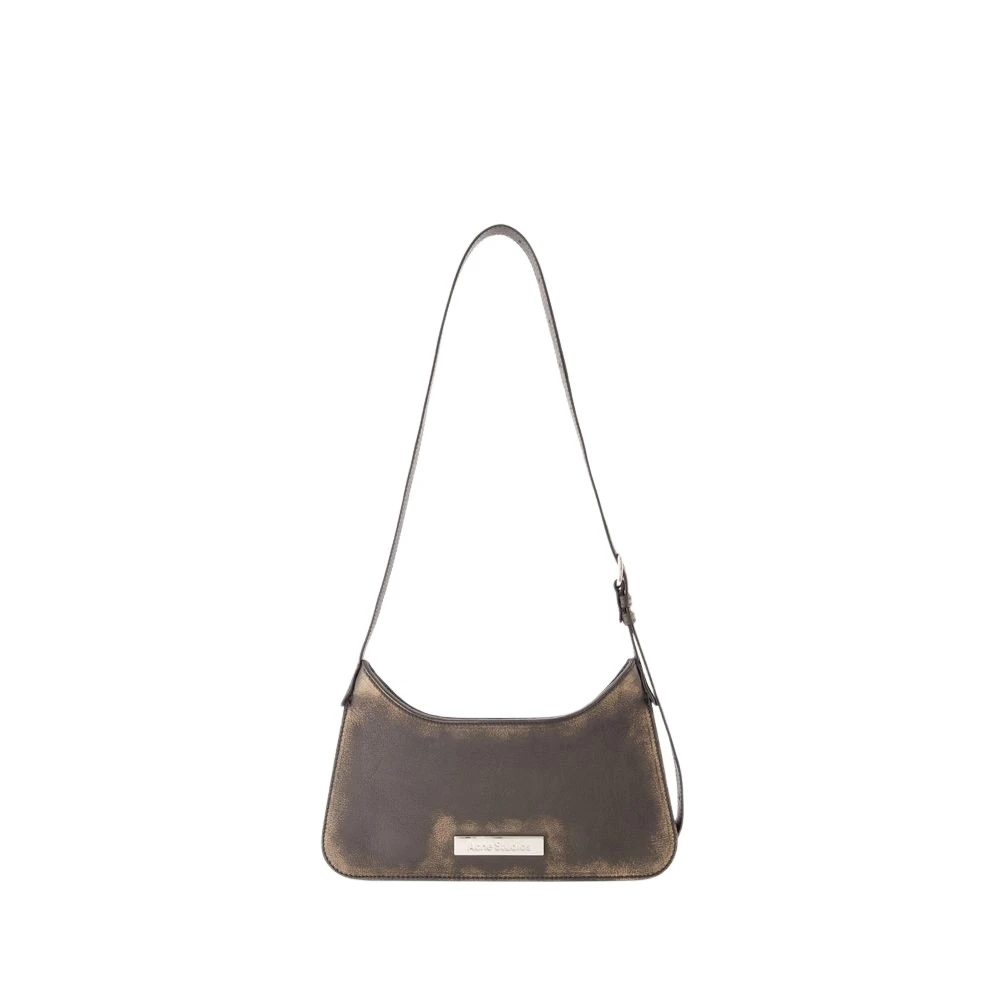 Acne Studios Mini Schoudertas in Glad Kalfsleer Brown Dames