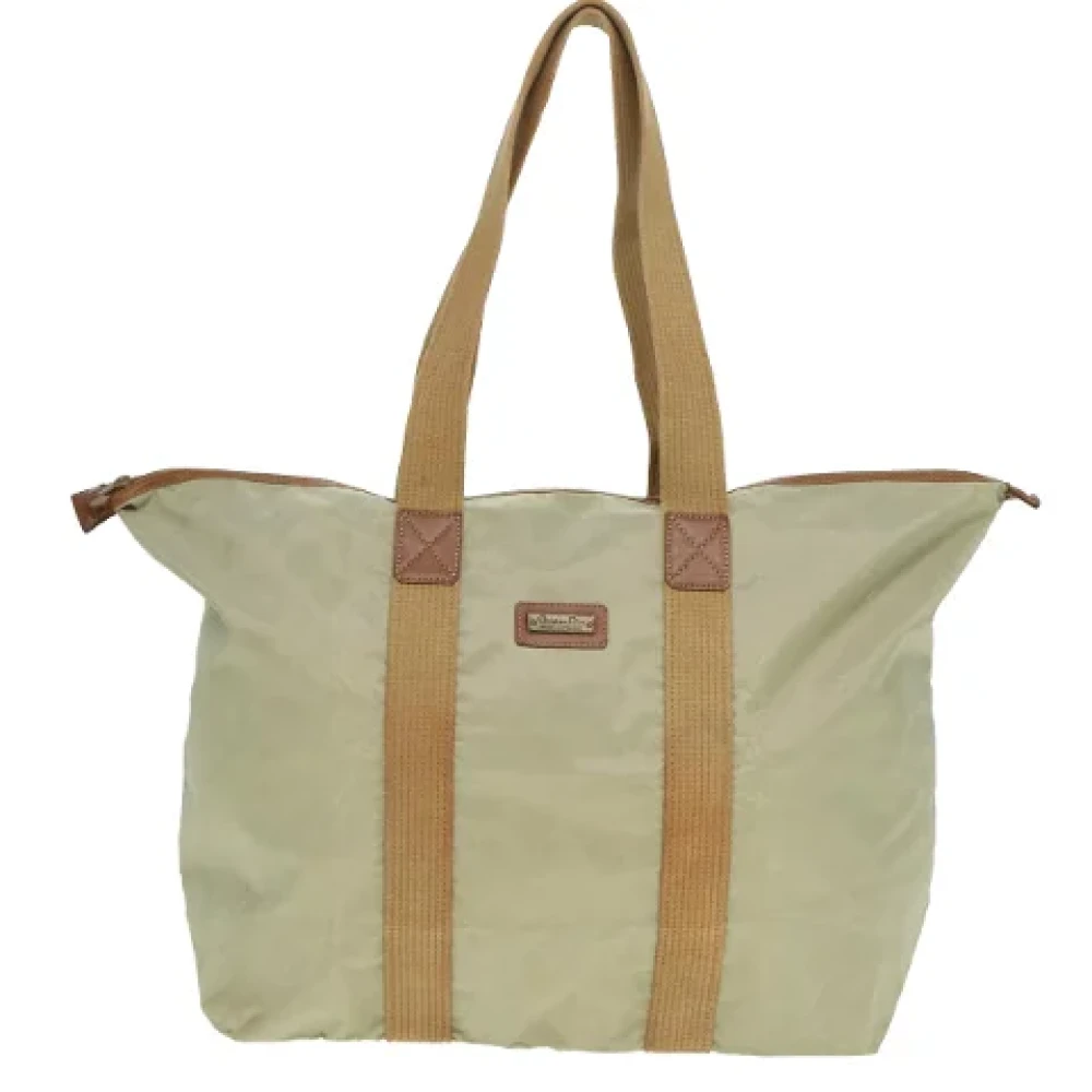 Dior Vintage Pre-owned Fabric totes Beige Dames