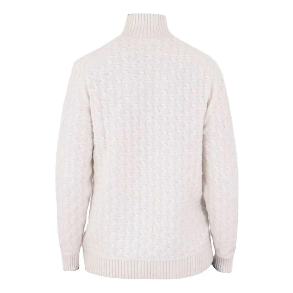 Paolo Pecora Beige Wol Coltrui Trui Beige Heren