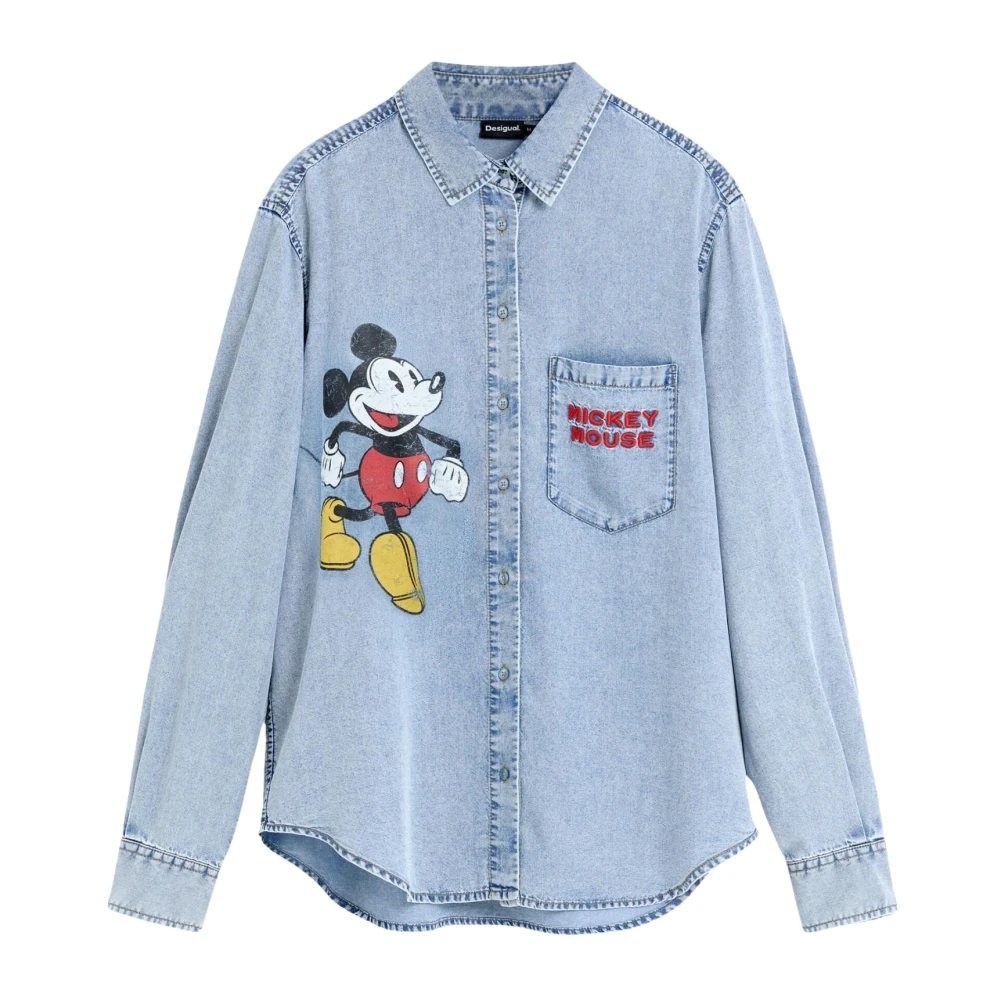 Desigual Women's Bleu Woman's Shirt Mickey - Image 3