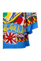 robe-multicolore-col-rond-manches-longues