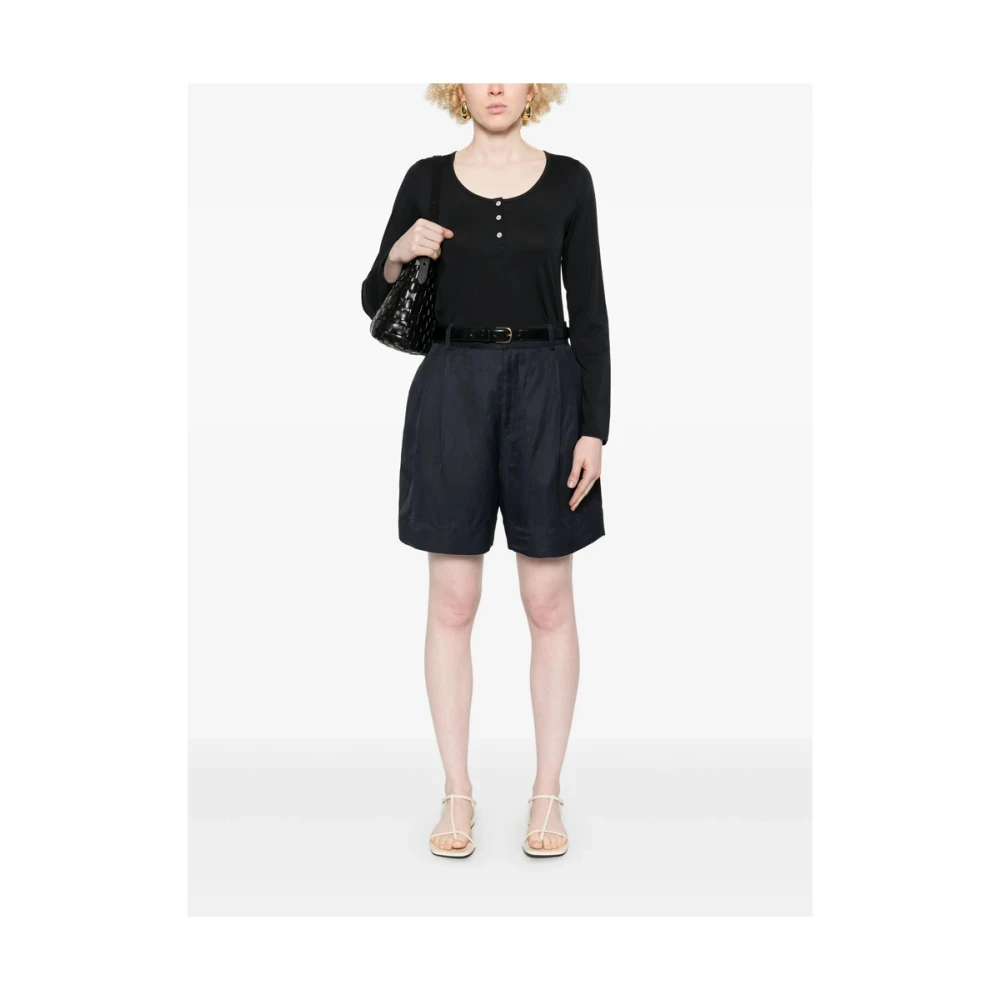 Soeur Blauwe Oxford Korte Broek Blue Dames