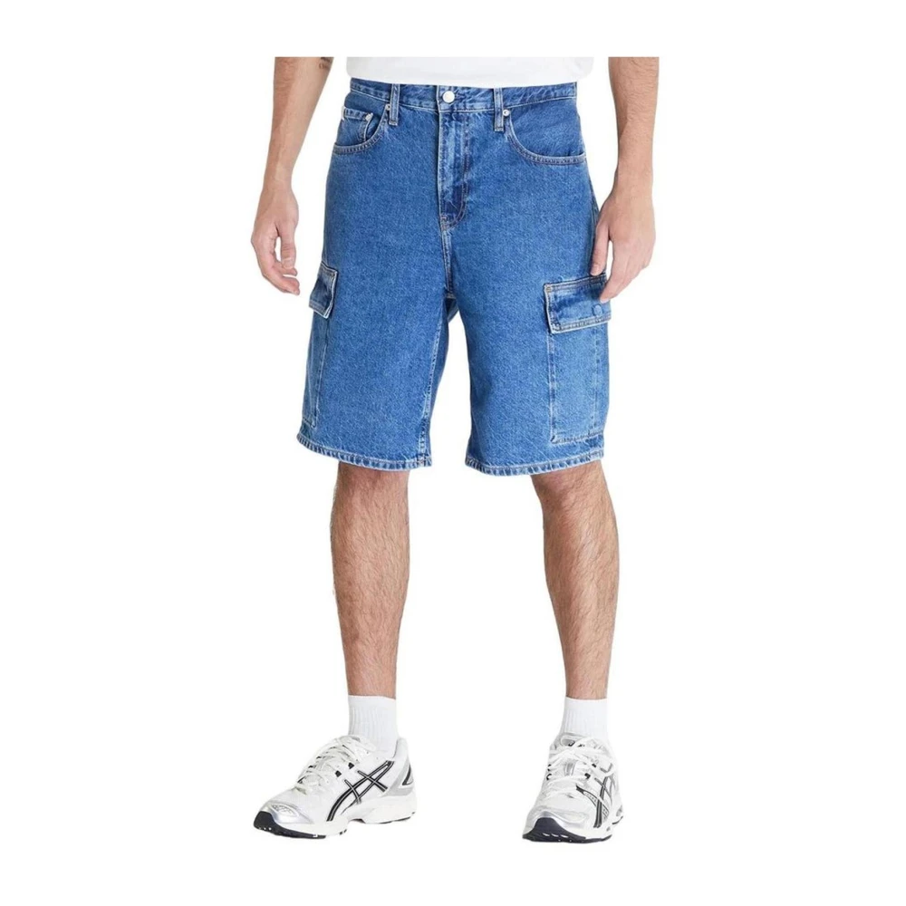 Calvin Klein Jeans Katoenen Bermuda Shorts Collectie Lente Zomer Blue Heren