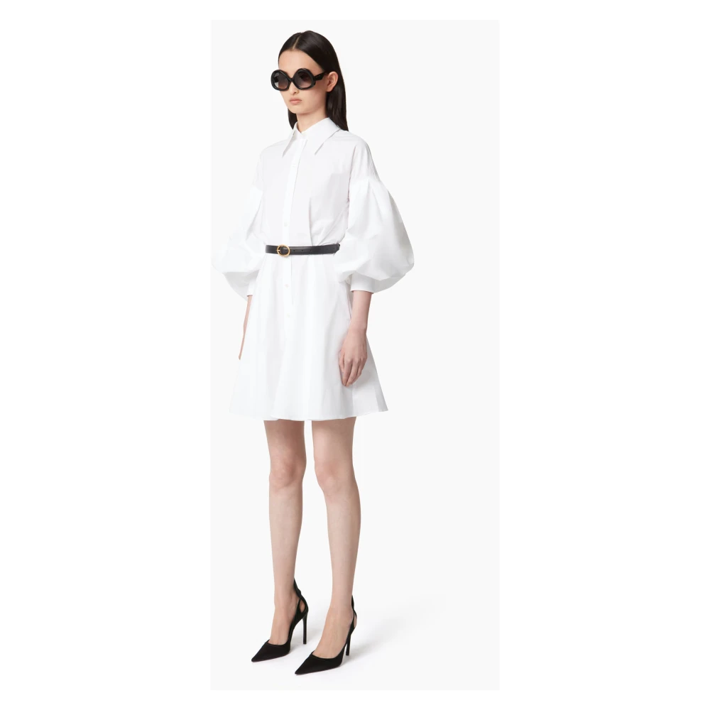 Nina Ricci Midi Jurk MET Cocoon White Dames
