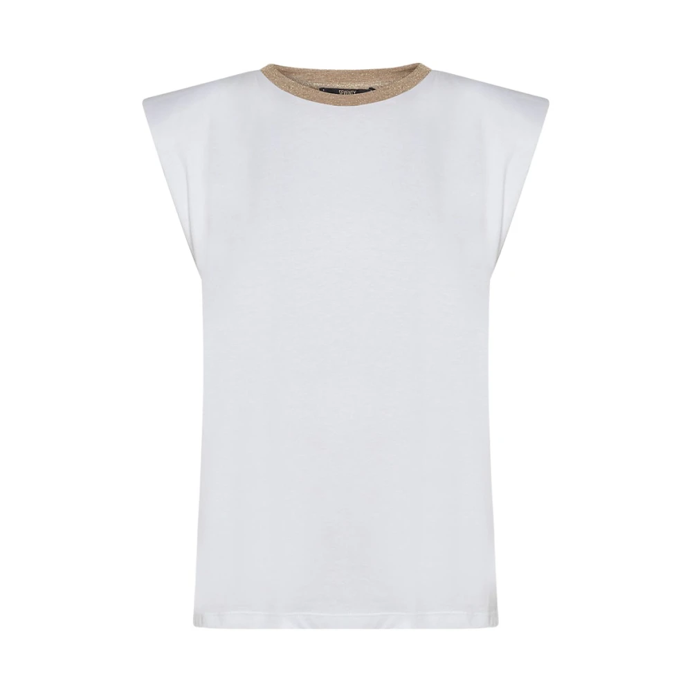 Seventy T-shirt met lúrexek White Dames