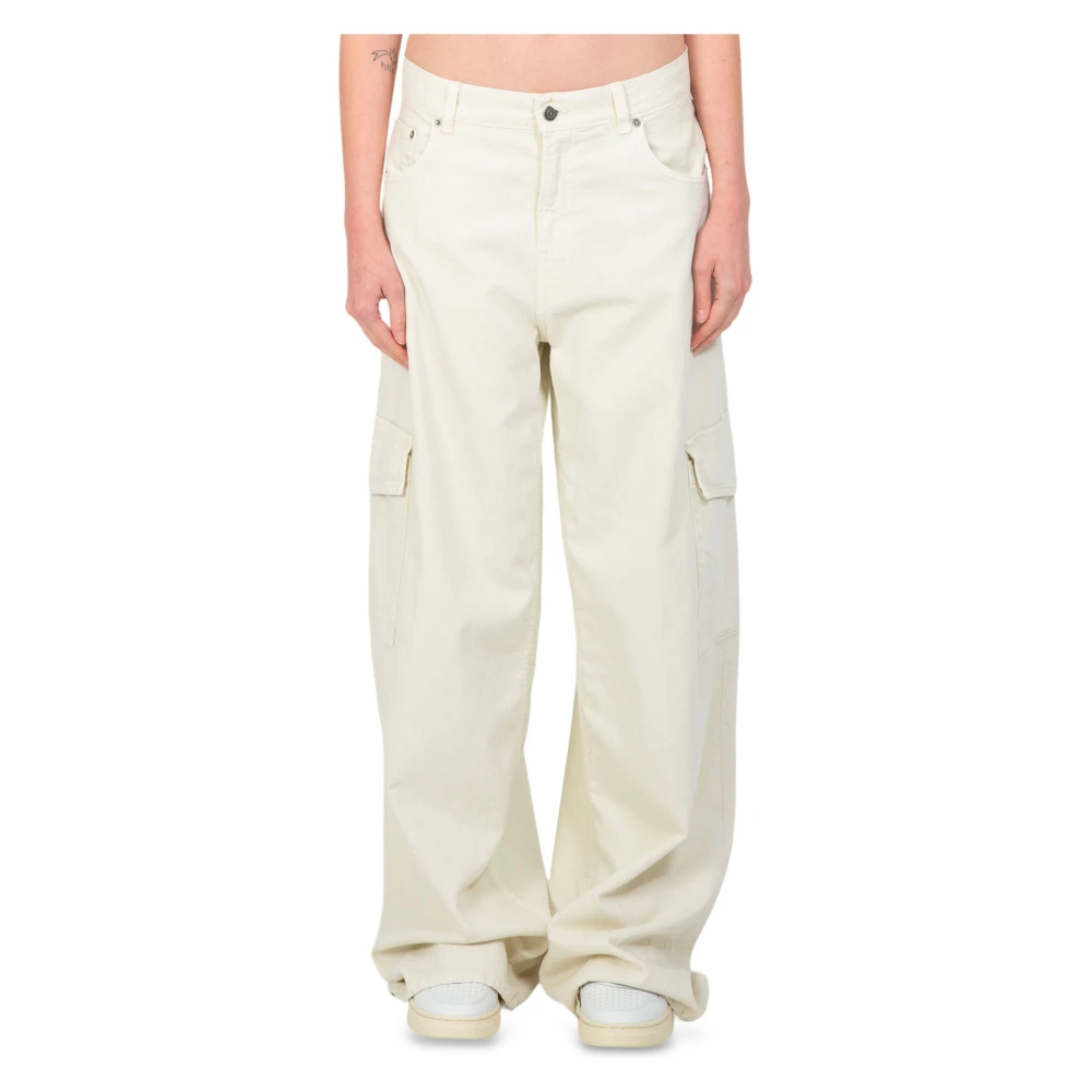 Haikure Twill Cargo Broek in Bethany Stijl White Dames