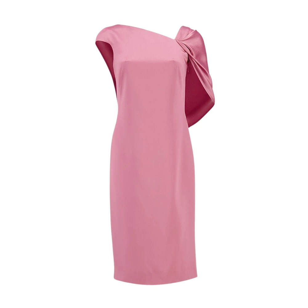 Givenchy Gedrapeerde Jurk met Open Rug Pink Dames