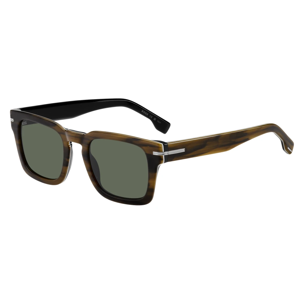 Hugo Boss Stylish Sunglasses in Striped Black White Black, Herr