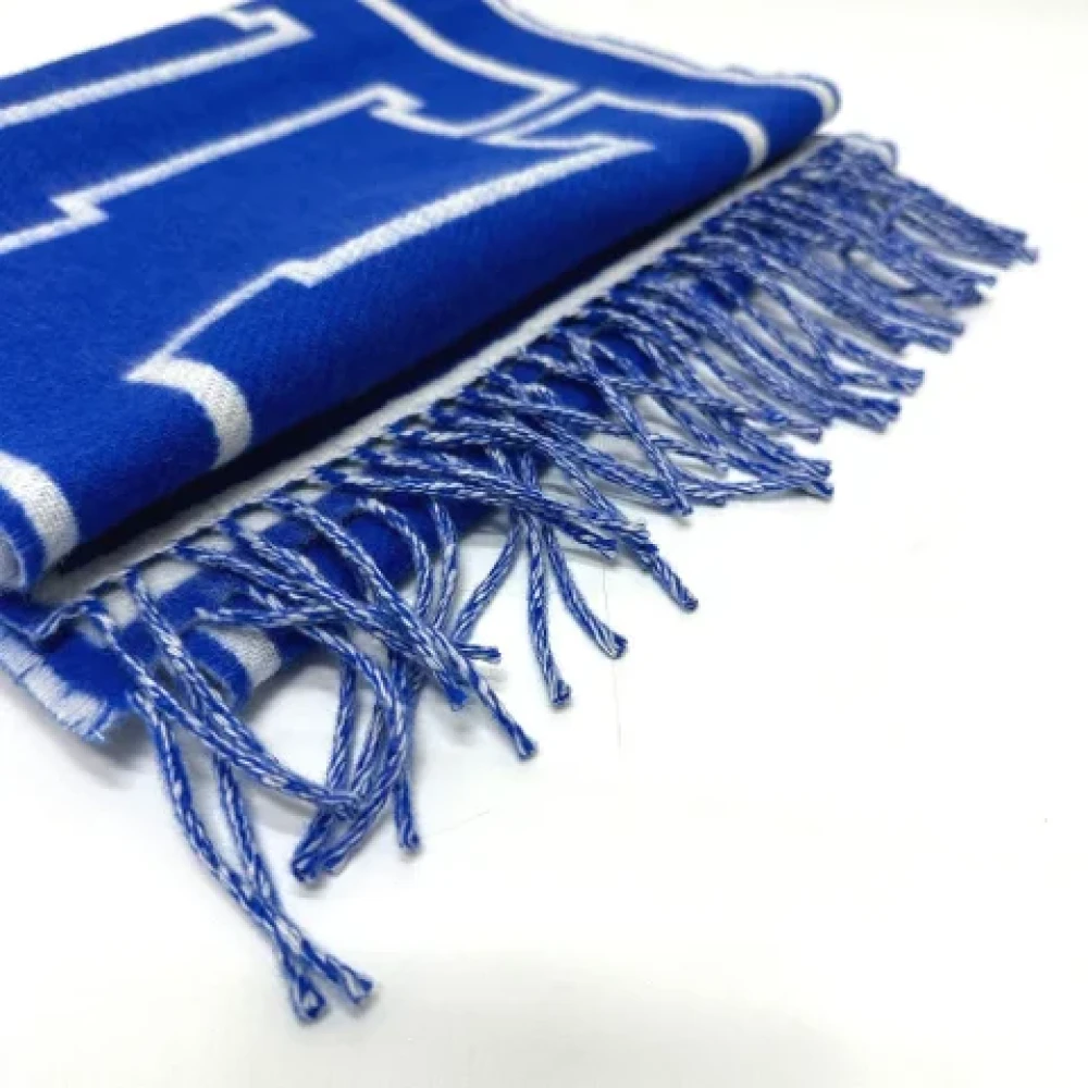 Louis Vuitton Vintage Pre-owned Cashmere scarves Blue Dames