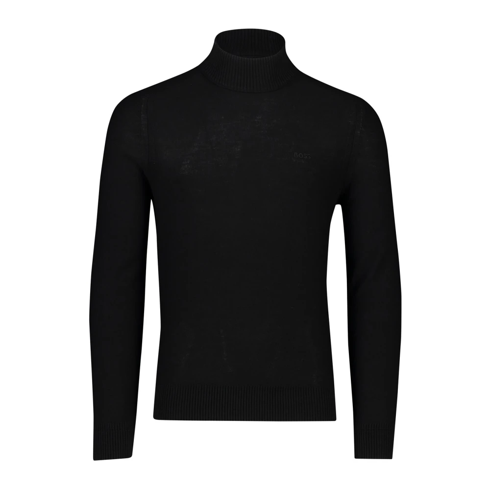 Hugo Mannelijk Zwart Truien & Vesten Heren, M, Wol, Merino Wollen Coltrui