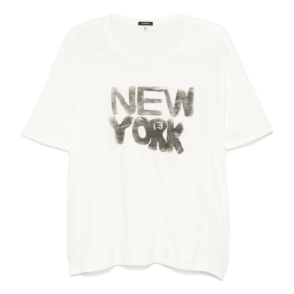 R13 Relaxed T-Shirt White Dames