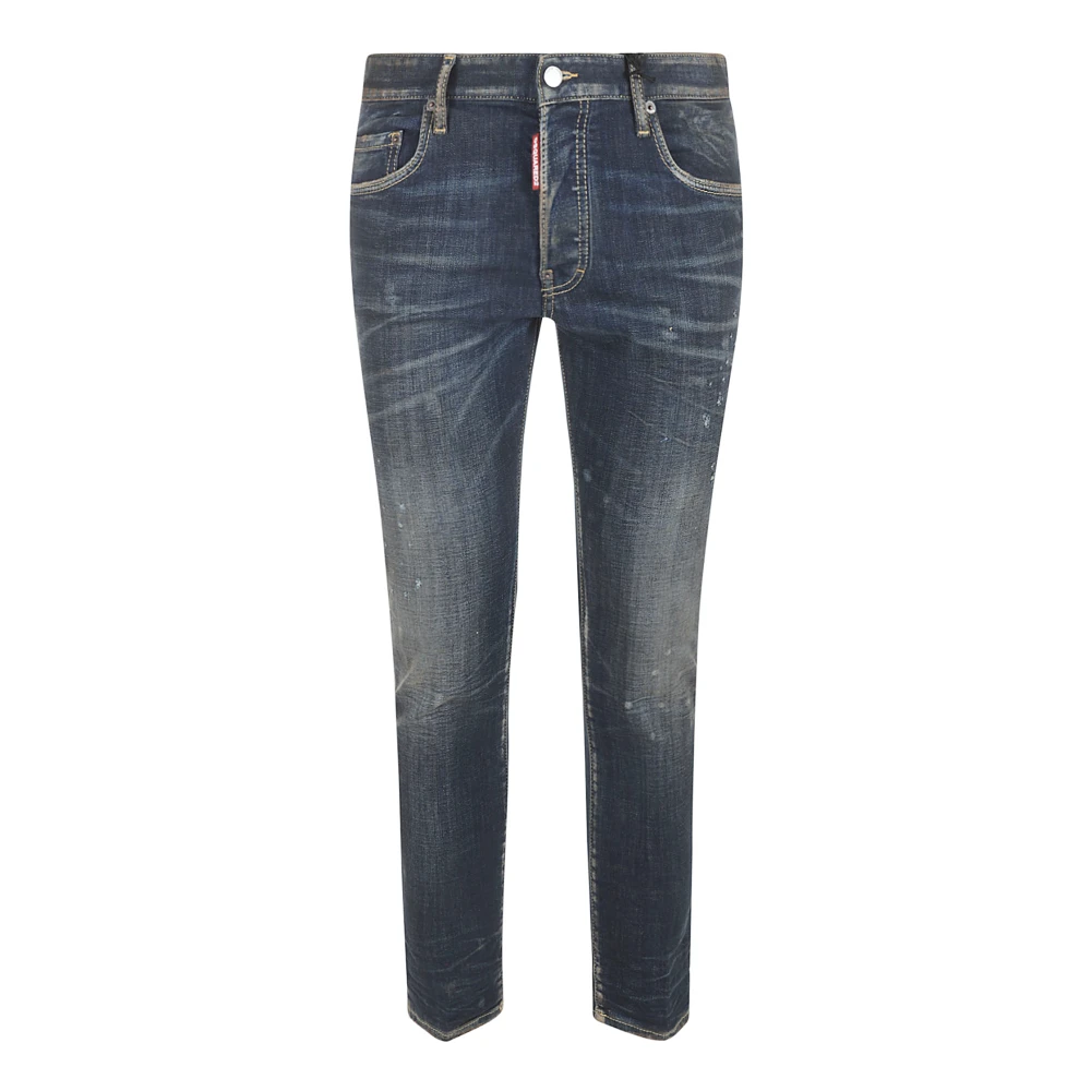 Dsquared2 Blauwe Skinny Jeans voor Mannen Blue Heren