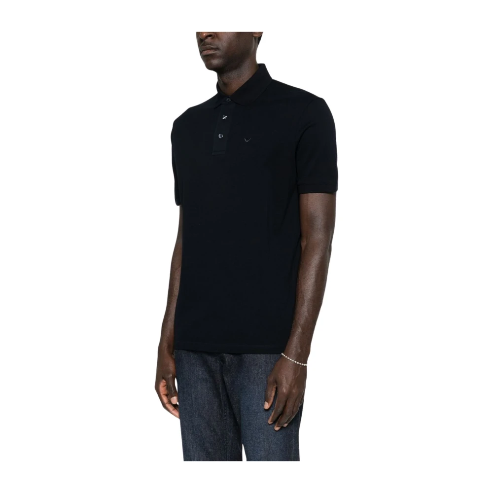 Emporio Armani Mannelijk Blauw Tops Heren, L, Polo Shirts