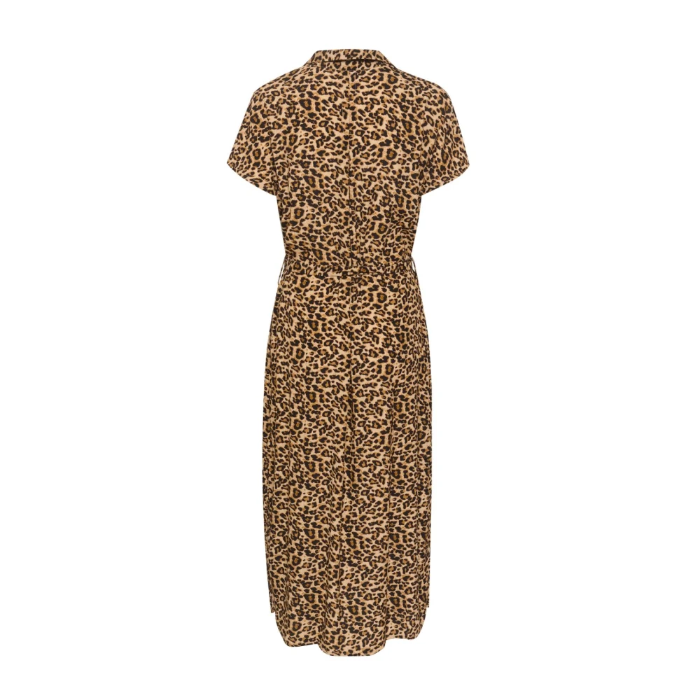 Saint Tropez Elegante Witte Jurk Brown Dames