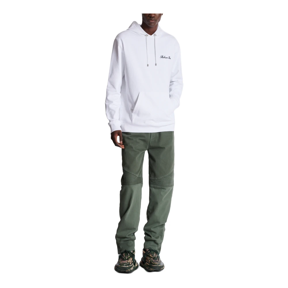 Balmain Handtekening hoodie White Heren
