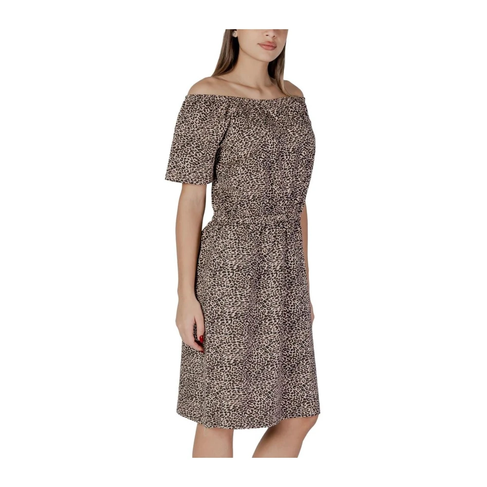 b.Young Beige Katoenen Jurk Dames Collectie Beige Dames