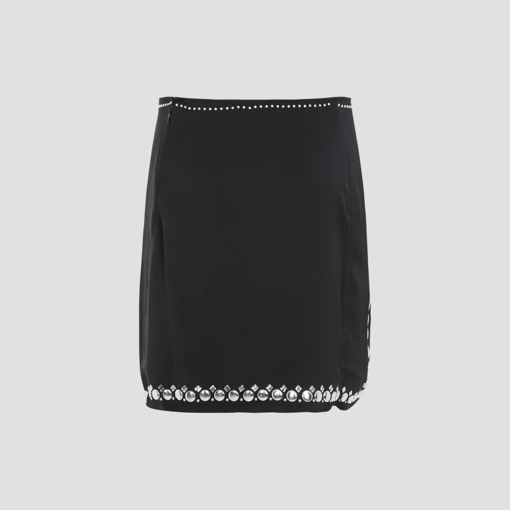 Paco Rabanne Zwarte Rok Aw24 Stijl Black Dames