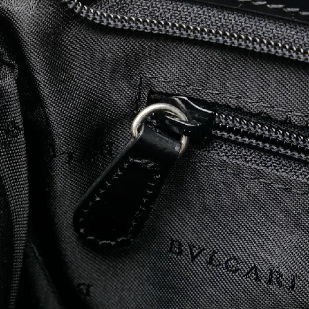 Bvlgari Vintage Pre-owned Canvas shoulder-bags Blue Dames