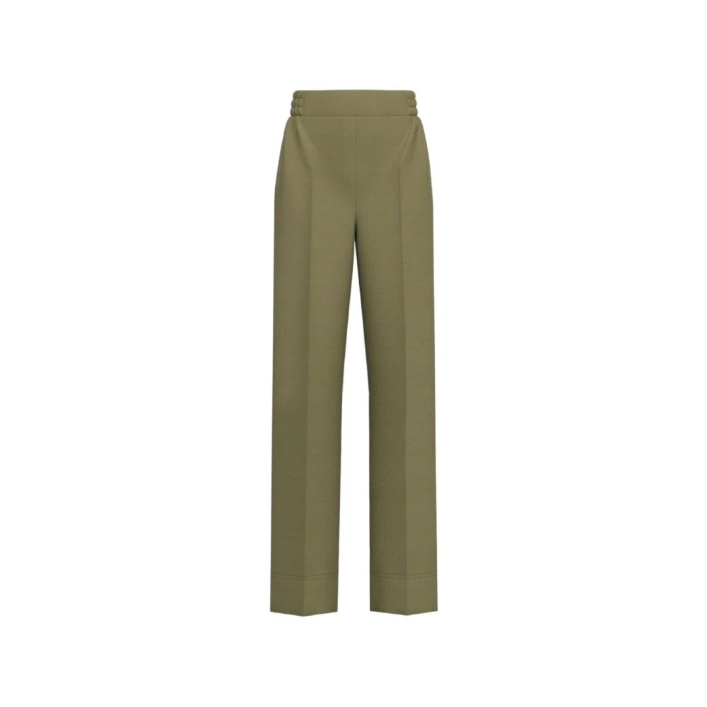 Marella Vrouw Groente Broeken Dames, Groen, L, Straight Broeken