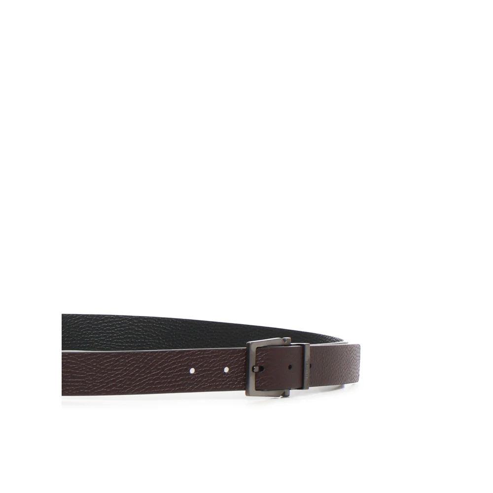 Salvatore Ferragamo Omkeerbare Geometrische Gesp Riem van Kalfsleer Brown Heren