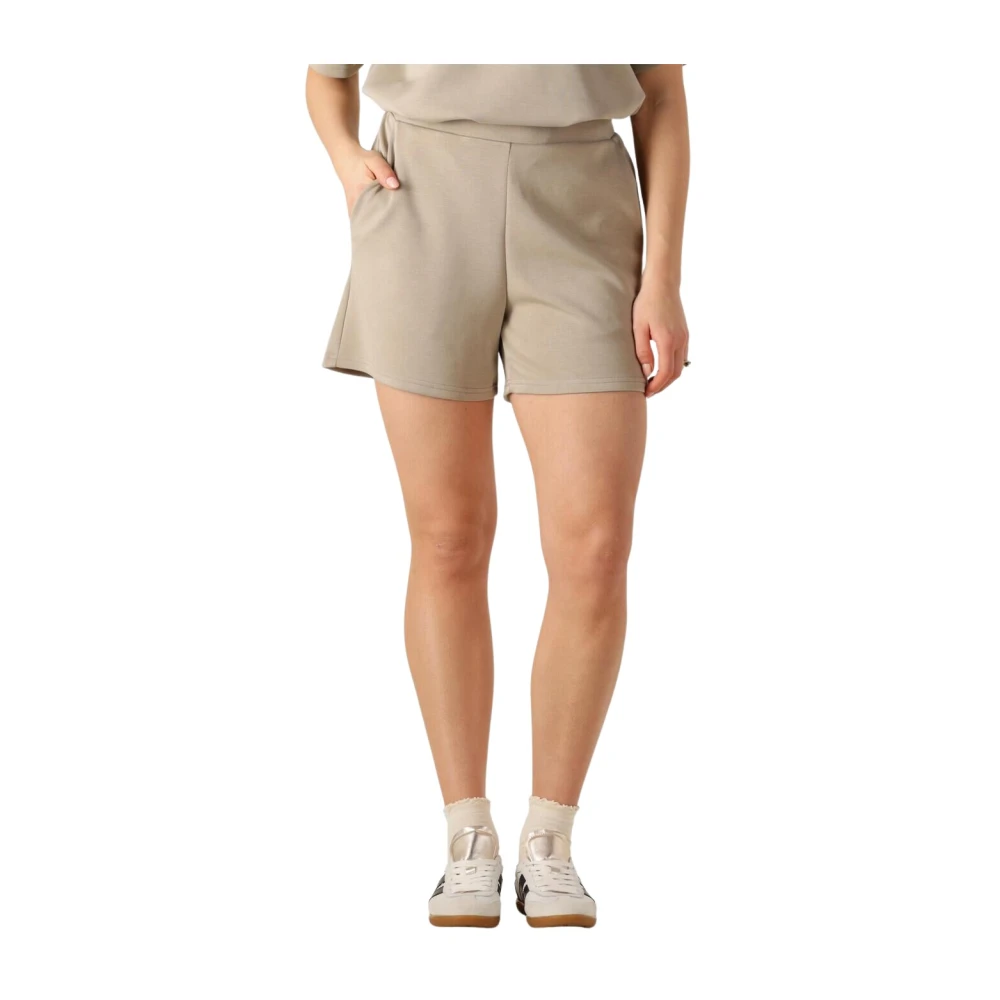Notre-v Taupe Shorts voor Stijlvol Comfort Beige Dames