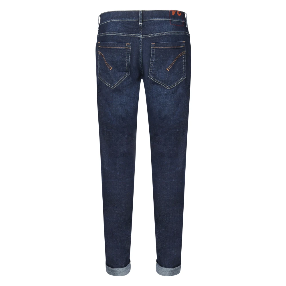 Dondup Blauwe Skinny Fit Jeans Lage taille Blue Heren